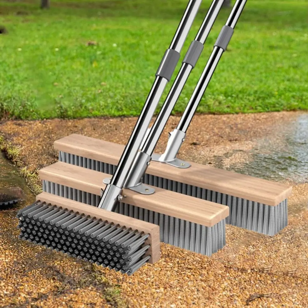Stainless Steel Wire Broom Brush Rust-Proof Corrosion-Resistant Floor Scrubbing Brush Heavy Duty Deck Scrub Brush