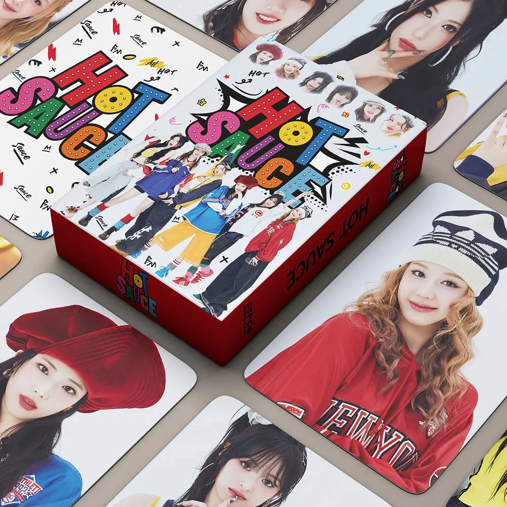 

55 K-pop Girl Group HOT SAUCE Mini Cards High-Definition Printed Photo Cards Idol Collectible LOMO Cards Fan Support Gift Cards