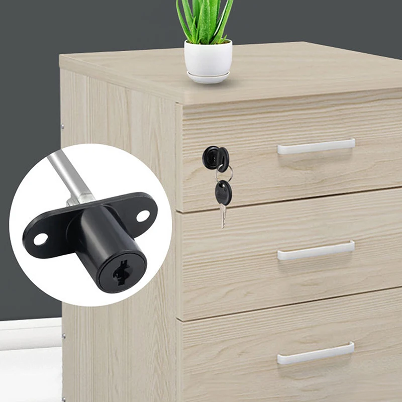 16/19mm Cabinet Lock Zinc Alloy Furniture Desk Draw Pedestal Lock Office Home Filing Cabinet Lock With 2 Keys