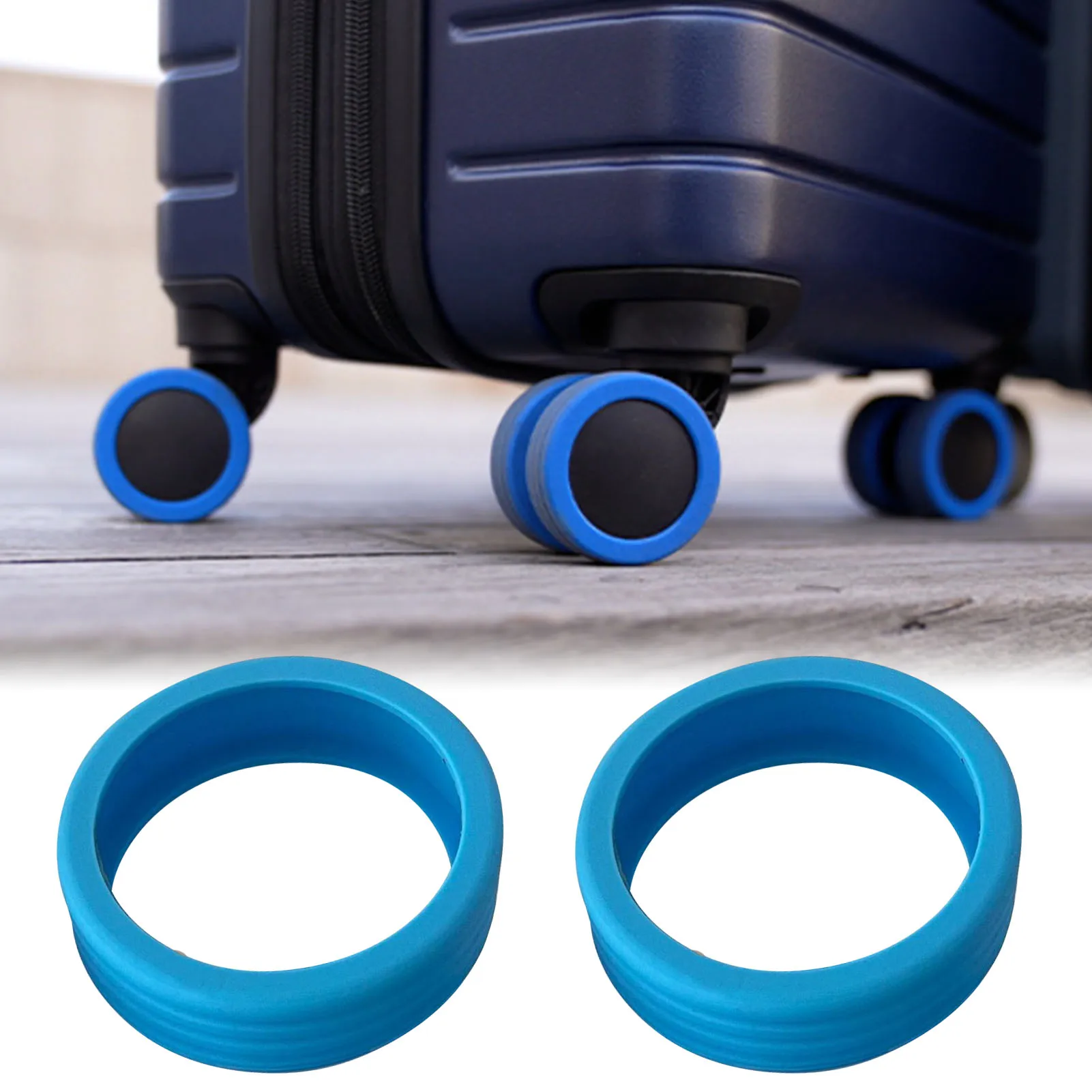 

8Pcs Luggage Suitcase Wheels Covers Noise Canceling Shock Absorbing Multicolor Trolley Case Silicone Caster Protection Cover