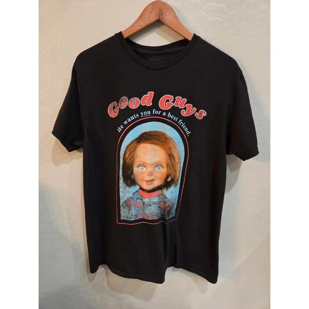 Chucky Child's Play Wanna Play Horror Movie Graphic T-Shirt Cotton Men Women Streetwear Tee