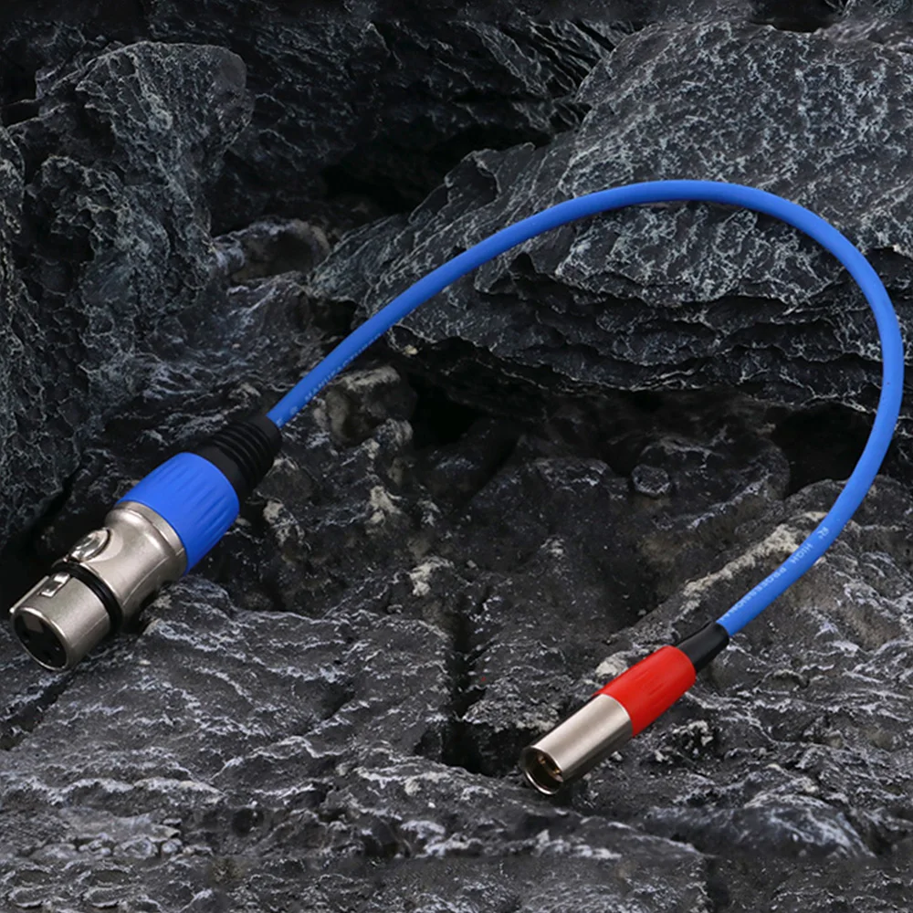 Mini XLR Macho para XLR Female Audio Extension Cable Adapter,3Pin XLR para Mini 3Pin XLR Cord para Lavalier Microfone e Camera Mixer