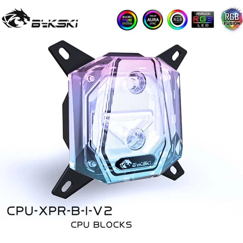 Bykski CPU-XPR-B-I-V2,CPU Water Block 1700 For Intel LGA 1200/115X/20XX CPU Cooled Radiator RGB SYNC