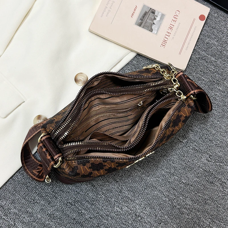 حقيبة الأم النسائية ذات سعة كبيرة في منتصف العمر، حقيبة كروس بسيطة ومتعددة الاستخدامات، حقيبة نسائية من الجلد الناعم #5