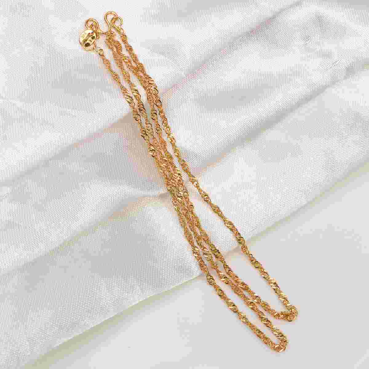 6 Pcs Necklace Chains for Pendants Tennis Women Jewelry Fashion Golden Making Miss