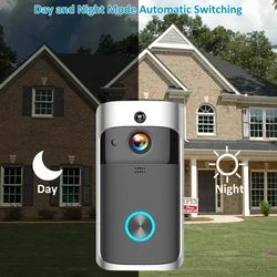 1PCS720P HD Smart Home Wireless WIFI doorbell Camera Security Video Intercom IR Night Vision   Operated Home Doorbell No battery