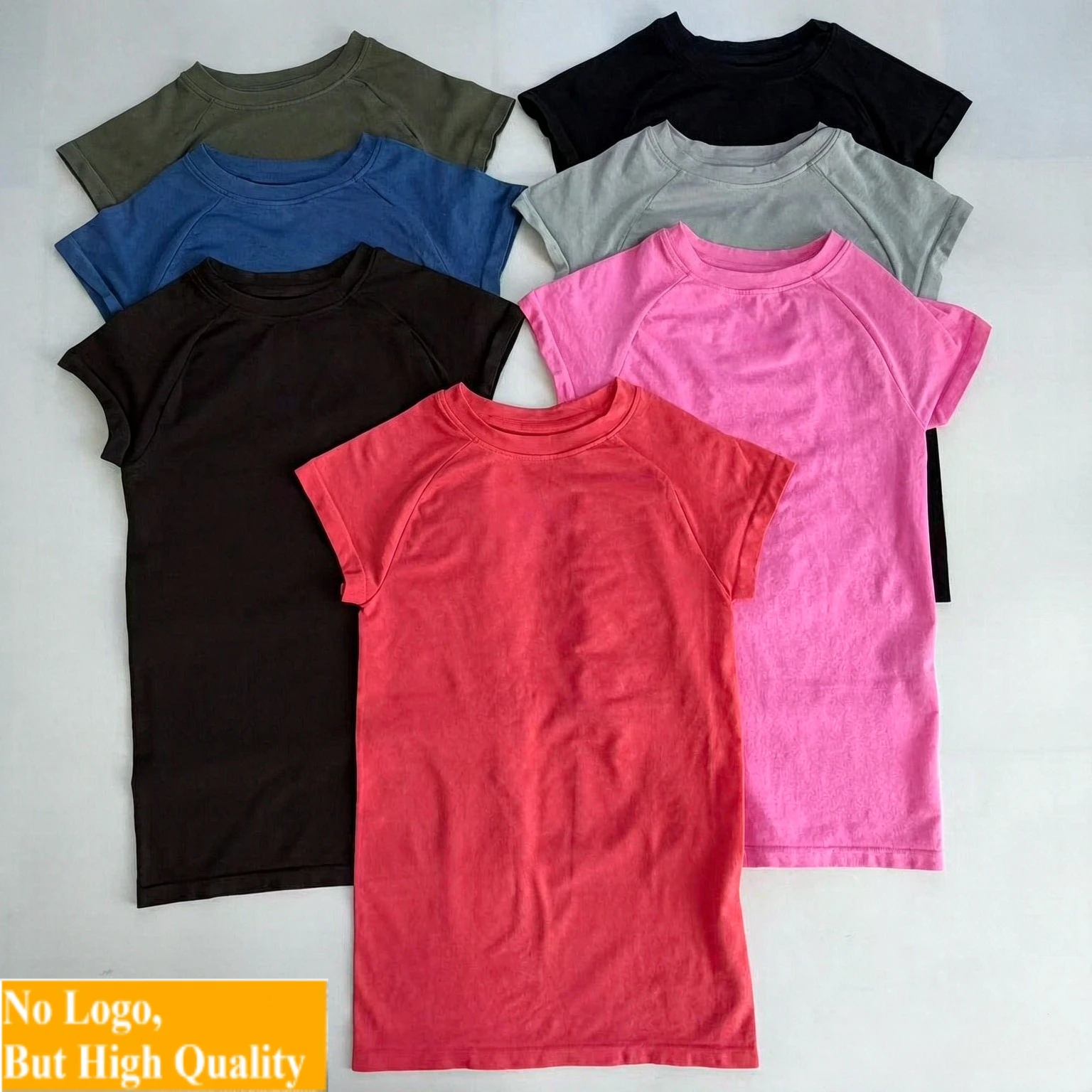 NO LOGO Seamless ultra soft short sleeved top suitable for fitness training running sports T-shirt high elasticity Pilates yoga
