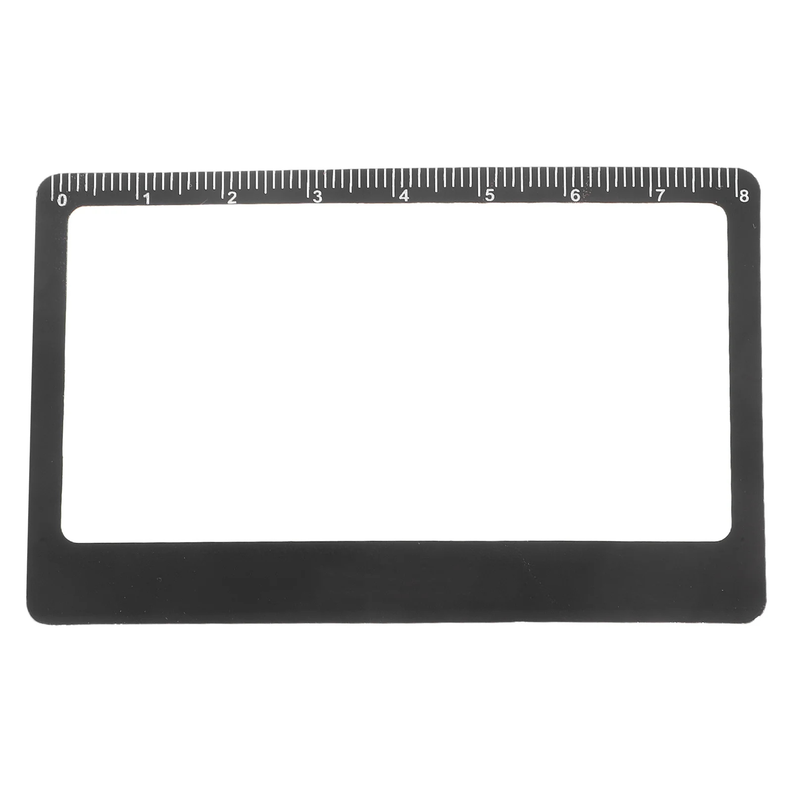 

Transparent Ultrathin Rectangular Card Magnifier Ruler Portable Credit Card Size Reading Magnifier for Maps Books Menus