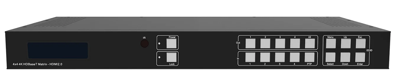 

4x4 High Definition Multimedia Interface2.0b Matrix over HDBaset 100m 4K@60Hz 4:4:4 HDCP2.2 EDID HDR