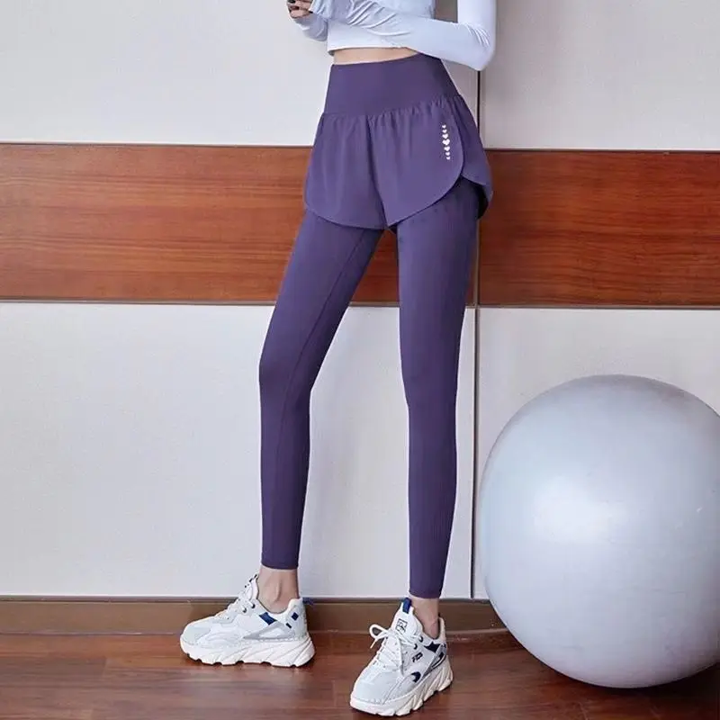 

Woman Gym Sportswear High Waist Yoga Training Pants Women's Tights Skirts Leggings Gym Fitness Running Tennis Clothes Quick Dry