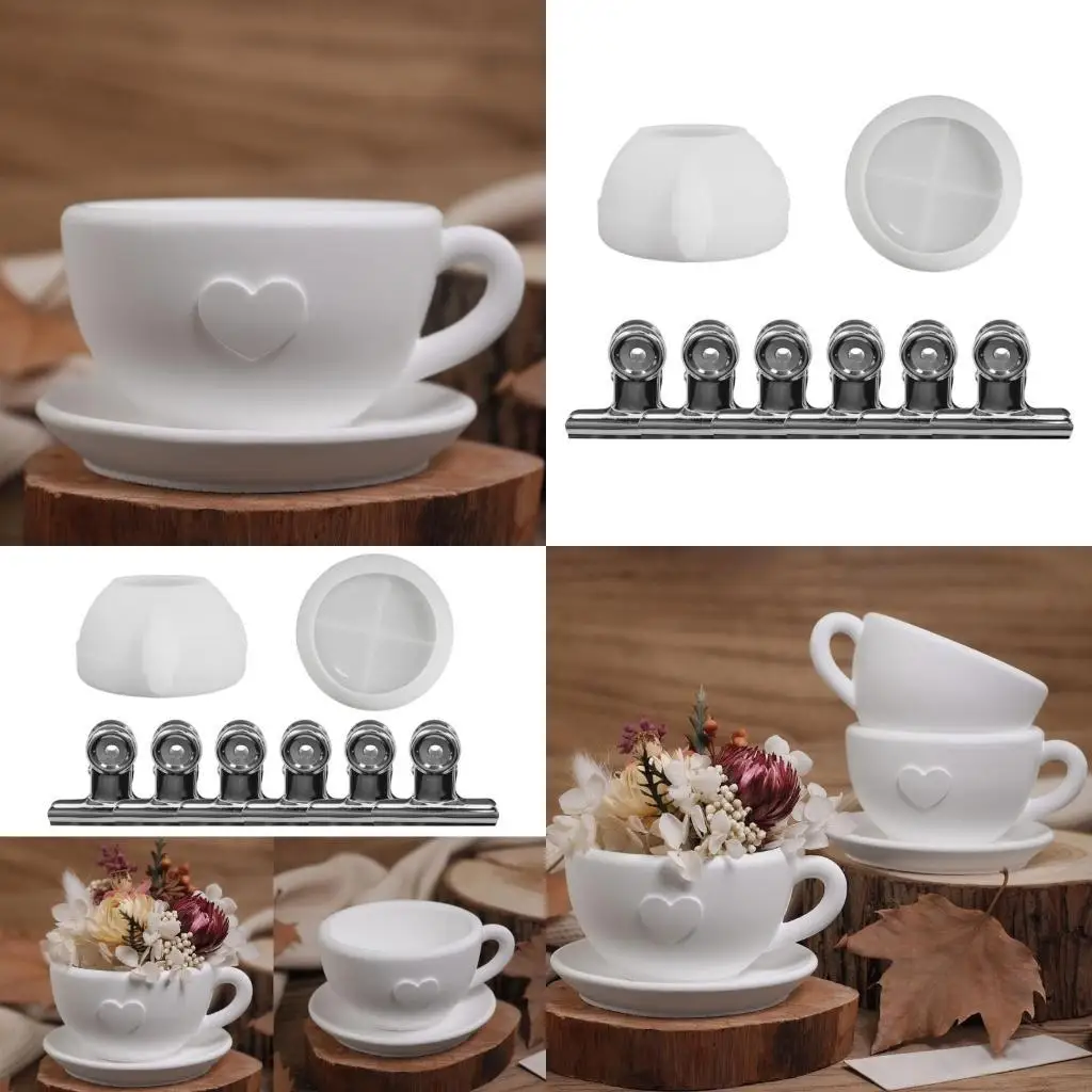 

Силиконовые формы с сердечками, формы для украшения стола, подсвечники для чашек, набор форм, подходит для творческих проектов