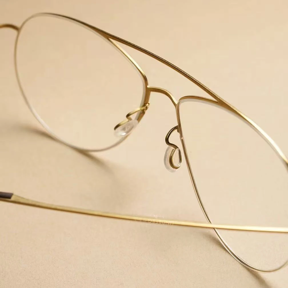 

Оправа для очков Double Beam Square Glasses Frame Denmark Titanium Pilot, ультралегкая, безвинтовая, круглая, для мужчин и женщин, модная, 5507