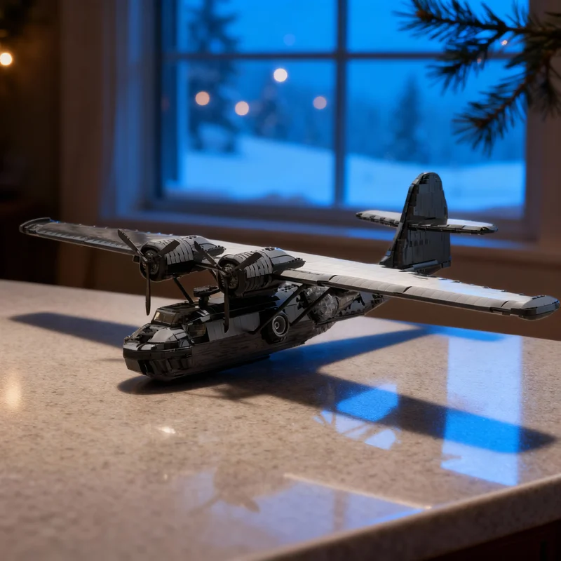 

3777pcs MOC Clutch Creations Black Cat PBY Version 2 Creator Toys Model Building Blocks Christmas Gifts Architecture DIY Idea