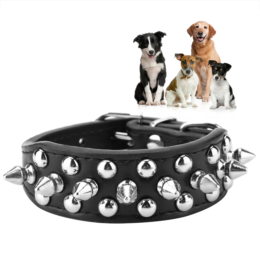 PU Leather Pet Collar Pet Collar Handsome PU Leather  Comfortable Spiked Dog Collar Spiked Dog Collar Studded Pet Collar