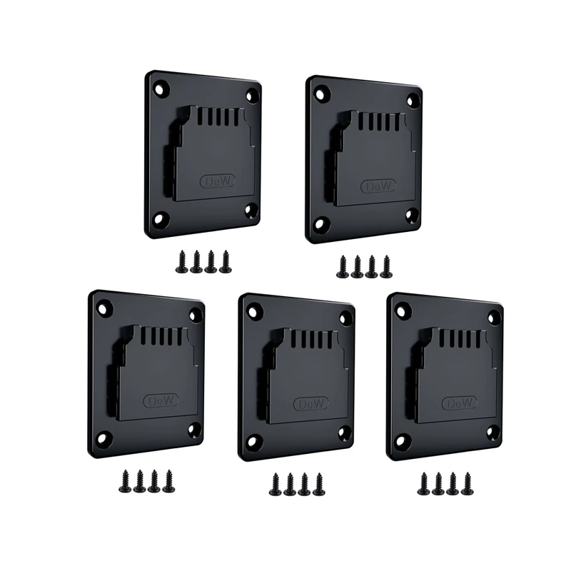 5 Packs Tool Mount For Dewalt 20V Drill, Tool Holder,Hanger,Power Tool Accessories (Black,Lot Of 5)