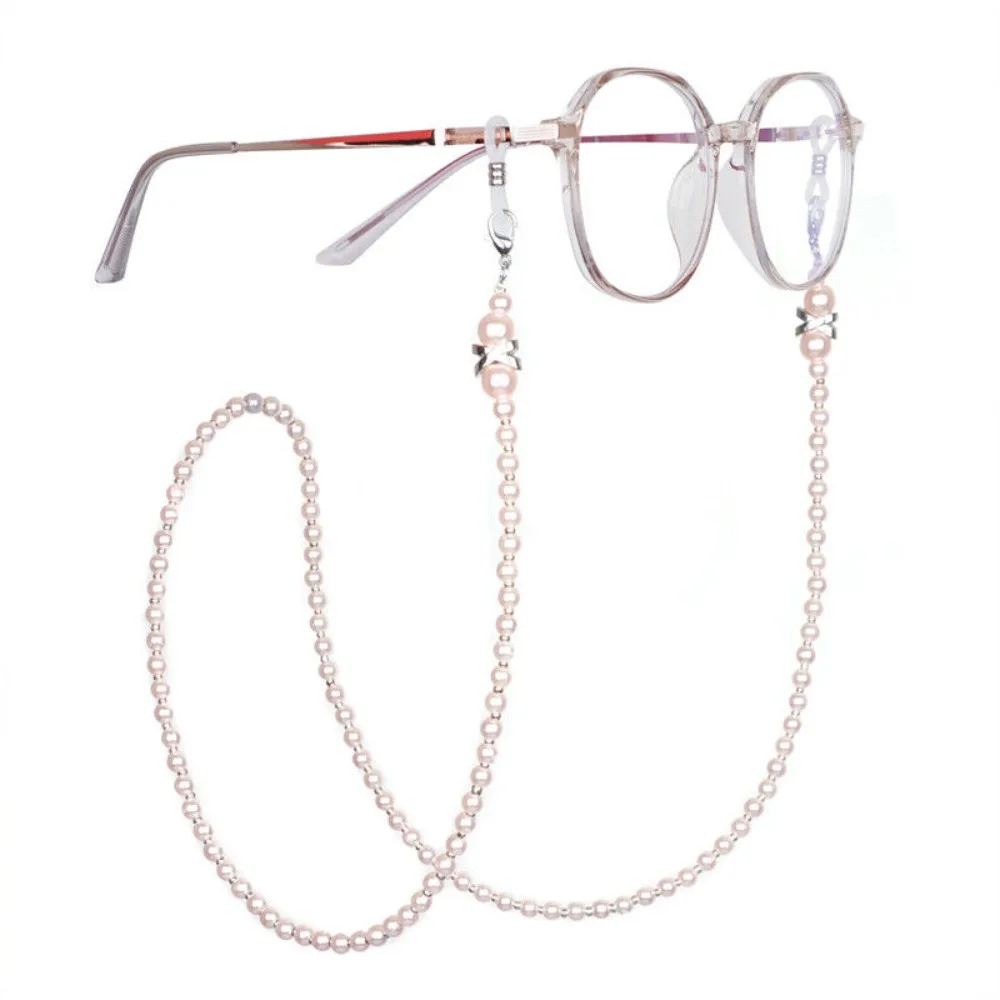 Portable Imitation Pearl Eyeglass Rope Antiskid Buckle Eyeglass Chain Anti Detachment Lanyard Holder Outdoors