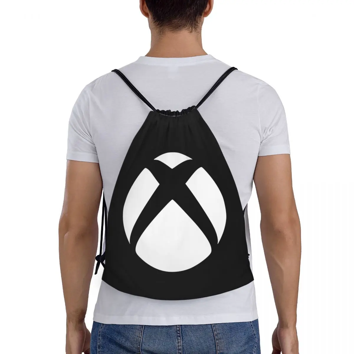 Custom Classic Xboxs Logo Drawstring Bags for Shopping Yoga Backpacks Men Women Game Gamer Gifts Sports Gym Sackpack