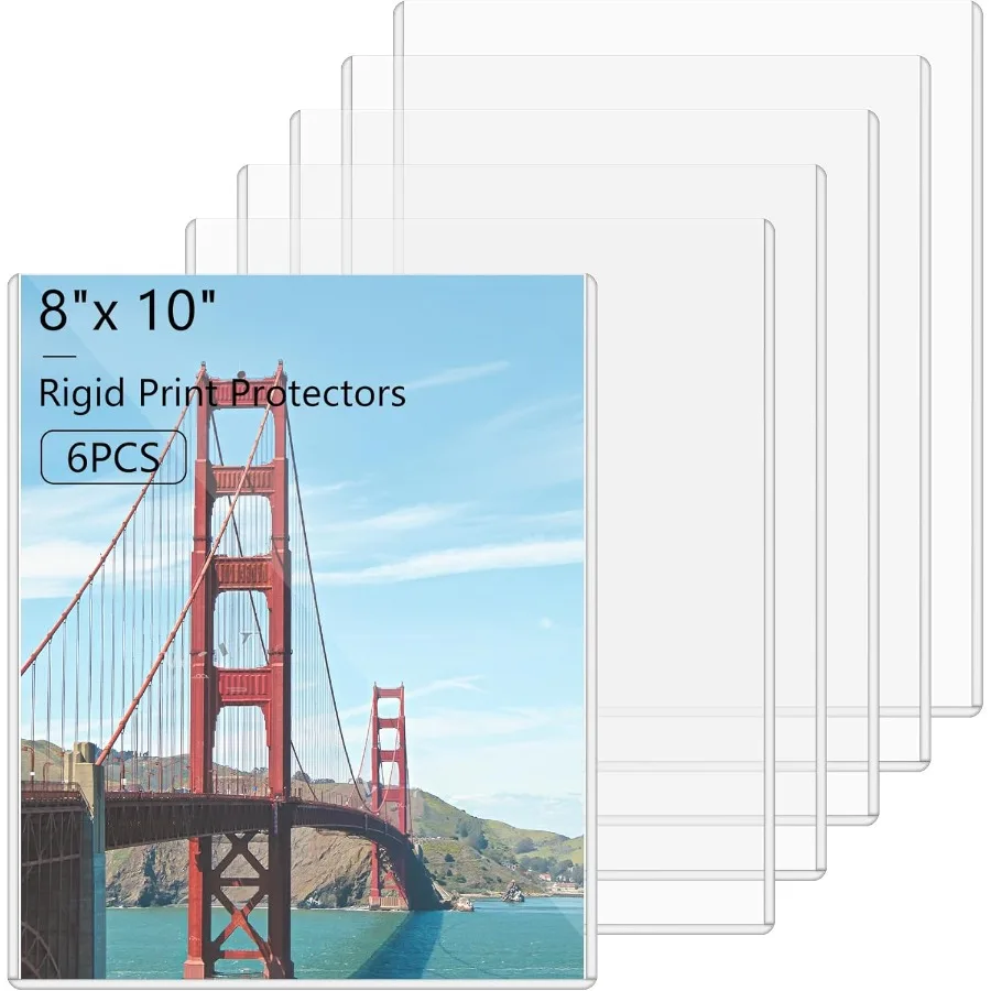 

6 шт. 8x10 жесткие защитные пленки для печати, прозрачные жесткие пластиковые защитные пленки для страниц, держатель для фотографий, пластиковые рукава для плакатов для художественных принтов
