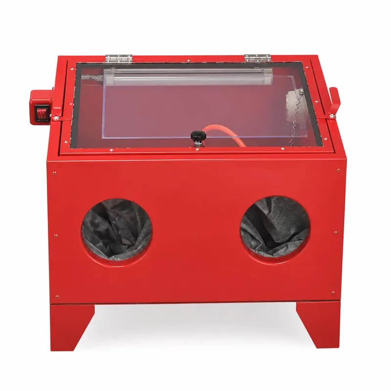 Manual Sandblasting Machine Small Dry Type Sand Blaster Rust Removal Polishing Cabinet Sanding Equipment 12V Portable