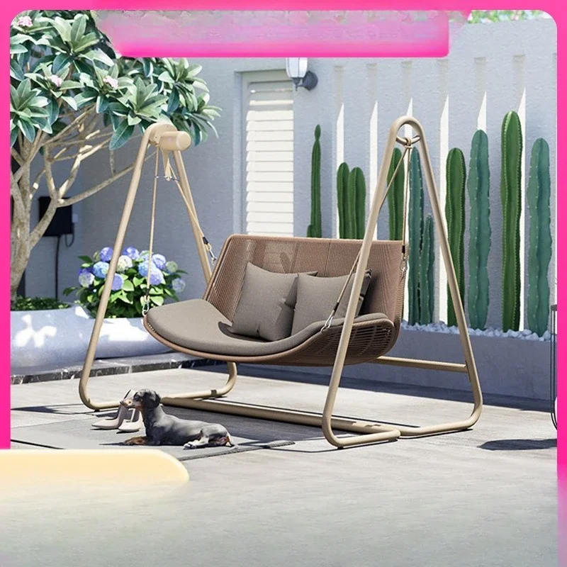 Outdoor swing villa courtyard swing balcony household hanging chair outdoor garden Internet celebrity double swing chair