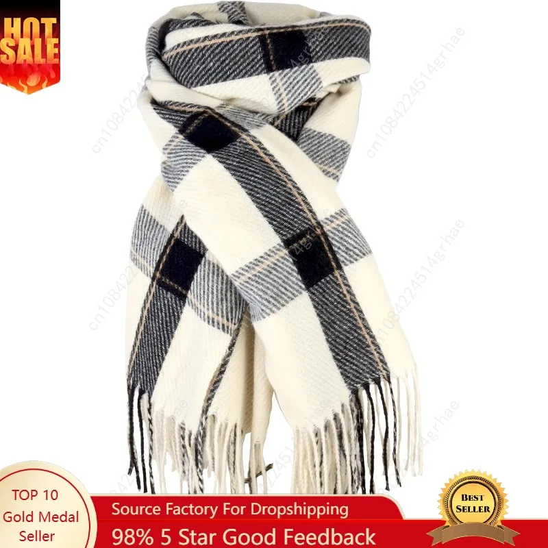 

VIVIAN & VINCENT Plaid Fall Winter Scarf for Women Cashmere Feel Oversized Shawl Wrap