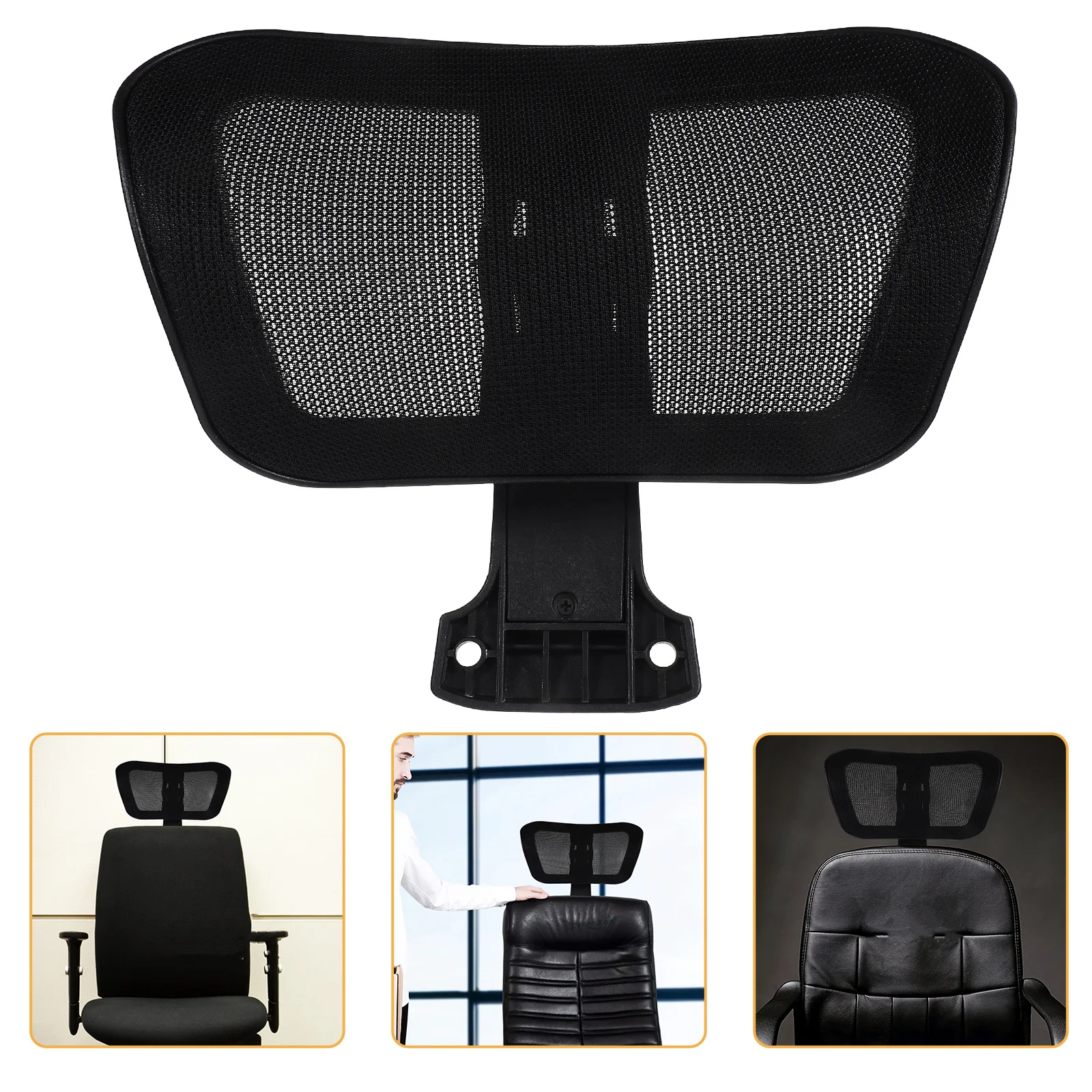 

Ergonomic Computer Chair Headrest Attachment Plastic Simple Neck Support Universal Mesh Office Adjustable Height