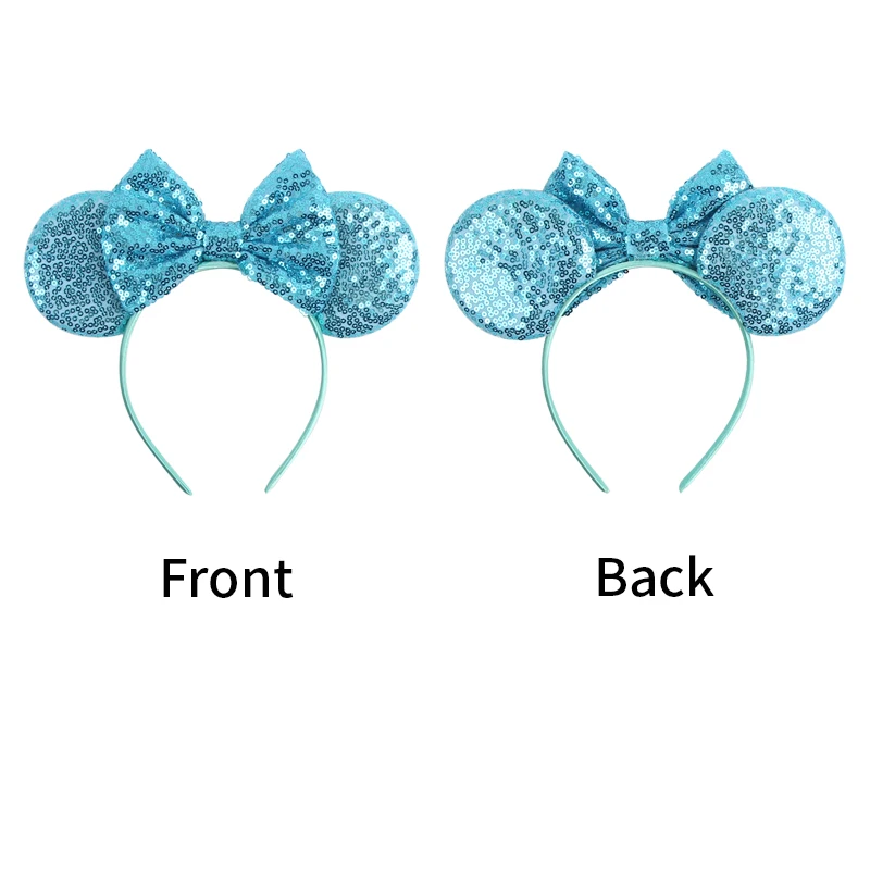 Classical Mouse Ears Headband For Women Girls Festival Party Princess Hairband Kids Sequin Bow Female Cute New Hair Accessories