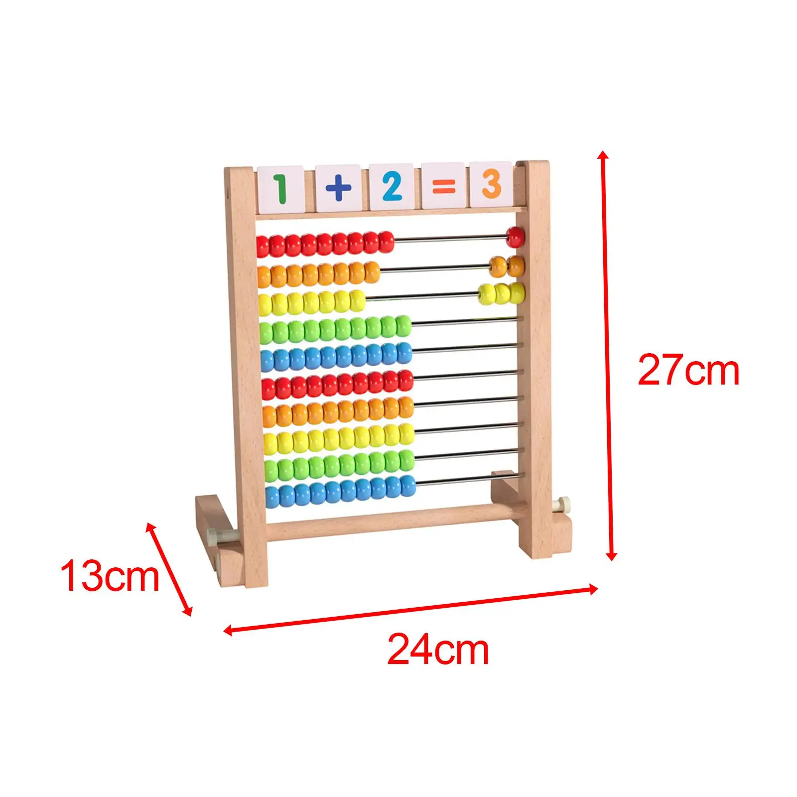 Ábaco de madera clásico, juego de diez marcos, juguete educativo para niños y niñas