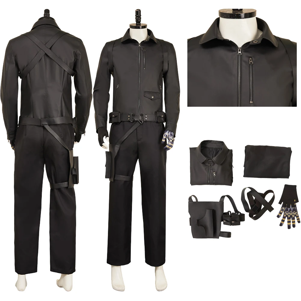 

Adult Bucky Barnes Cosplay Costume Bolts Fantasia Men Coat Pants Belt Gloves Outfits Halloween Carnival Roleplay Party Suit