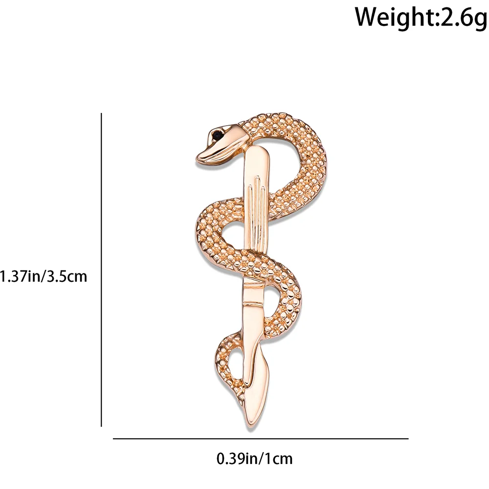 Медицинская модная скальпель брошь Caduceus эмалированная заколка лацкан пальто шляпа ЗМЕЯ НОЖ значок Подходит подарок для врачей и медсестер