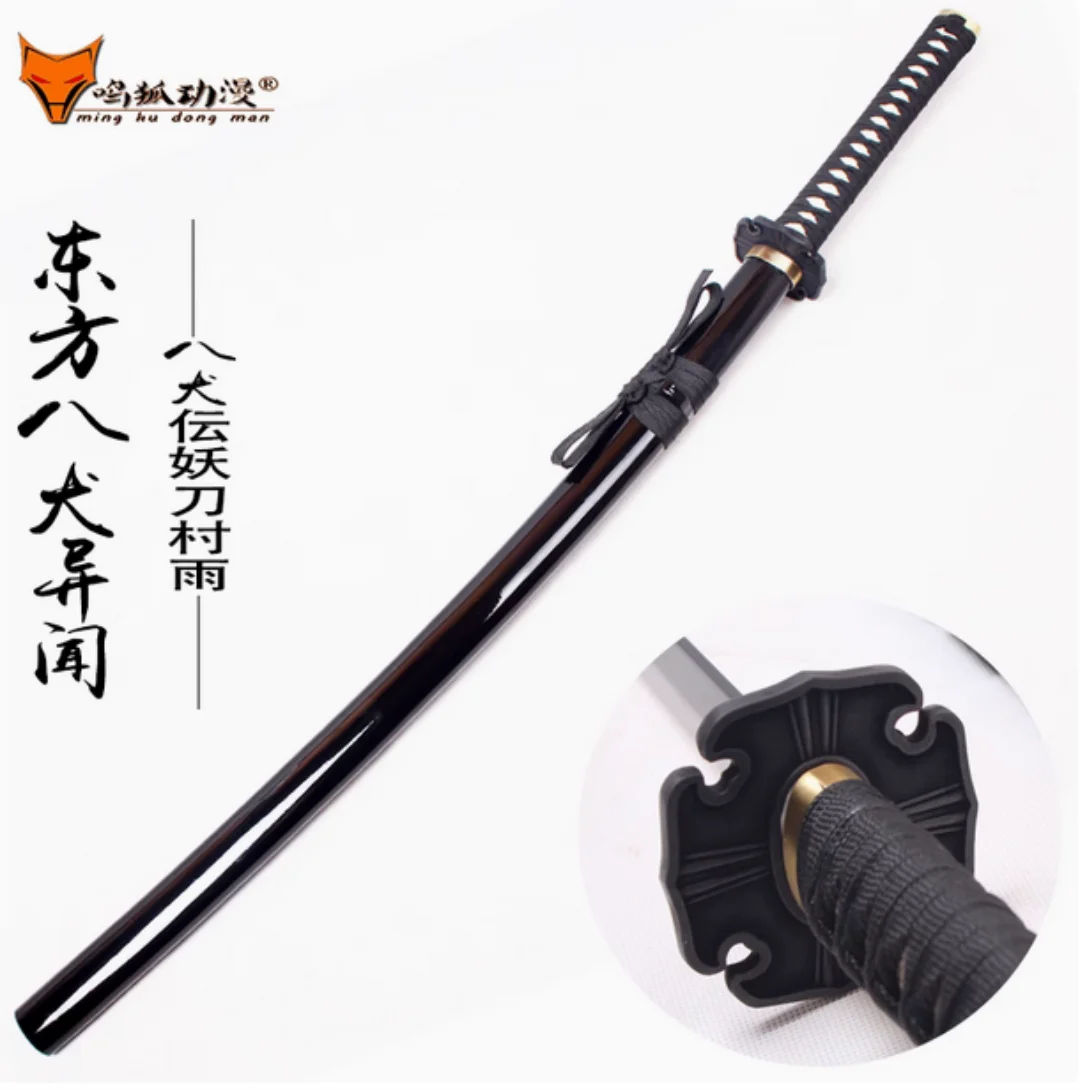 

Exquisite 1:1 Anime Japanese Katana Sword Hachioji Chuanzuka Shinno Quality Painted Log Wood Blade Cosplay Weapon Props Unsharp