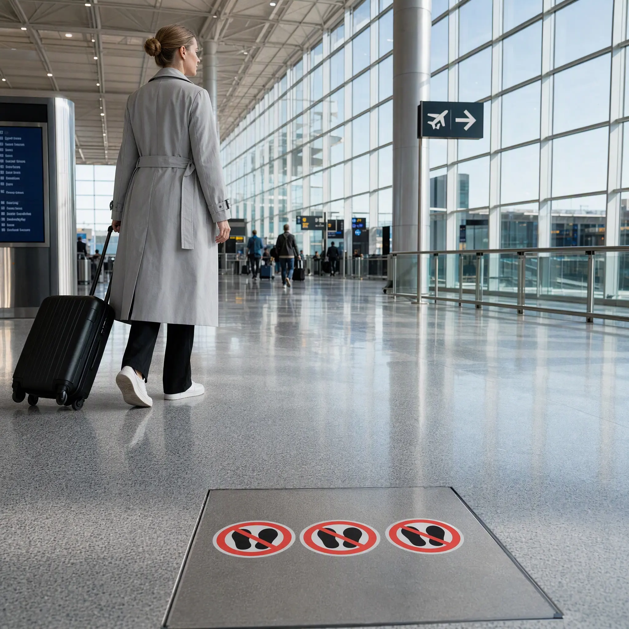 3Pcs No Stepping on Round Warning Sticker Set Self Adhesive Safety Sign Decals for Industrial Equipment Rooms Pools Boats
