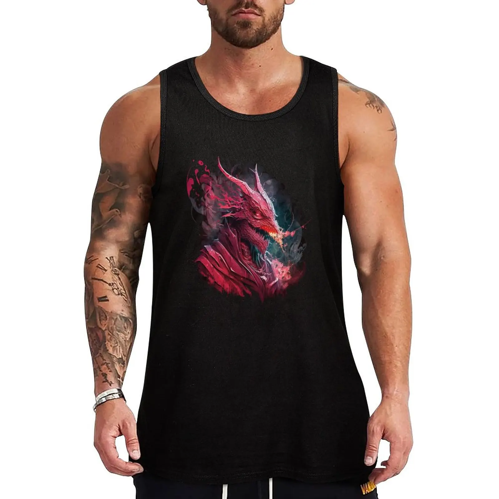 dragon wizard Tank Top Casual Sleeveless Tank Top Loose Fit Daily Wear