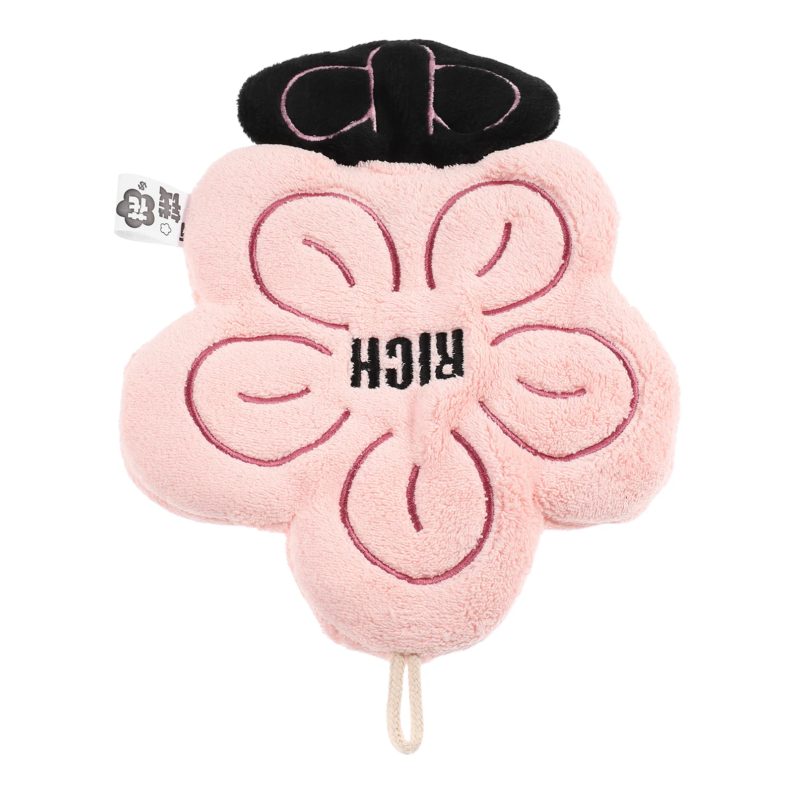 

Cute Chenille Hand Towel for Bathroom Kitchen Decorative Hanging Loop Absorbent Hand Towels