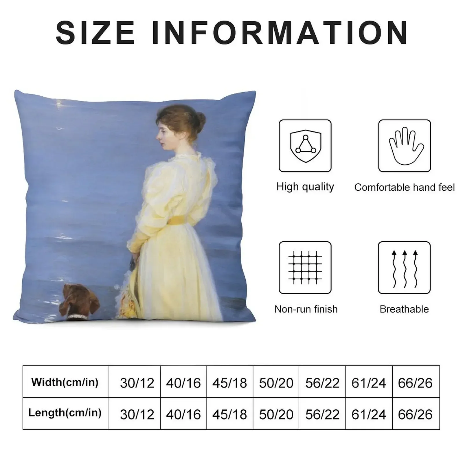 Peder Severin Kroyer - Summer evening at Skagen Throw Pillow Marble Cushion Cover christmas cushions covers pillow