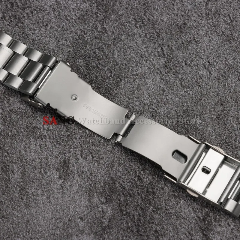 18/20mm 22mm 24mm Replacement Bracelet Arc/Straight End Straps Universal Solid Stainless Steel Watchband for Men Women Wristbelt