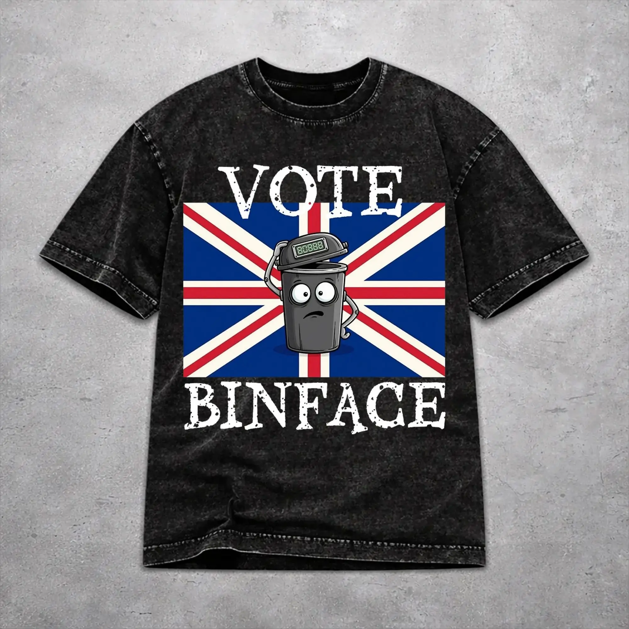 Novelty Men Women Vote Count Binface For Prime Minister  Tee Shirt Cotton Washed  T Shirts Outfits