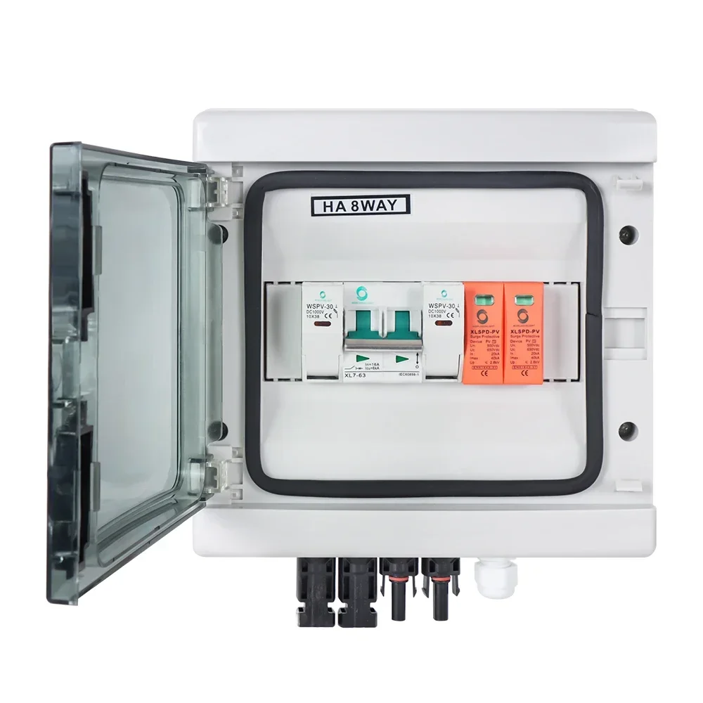 WSDB-PV1/1 مقاوم للماء والغبار 1 في 1 خارج 1 سلسلة 500 فولت تيار مستمر الشمسية Pv صفيف البطارية الموحد صندوق لنظام الطاقة لوحة طاقة شمسية