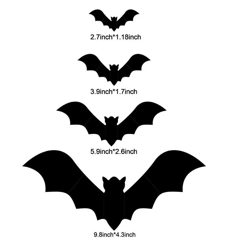 3D black spider bat wall light Halloween party atmosphere decoration night light