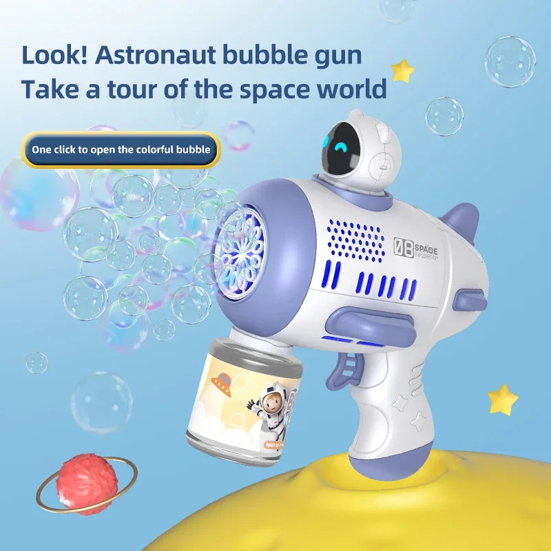 Astronaut Automatische Seifenblasenmaschine für Kinder Seifenblasenpistole Seifenblasenmacher für Kinder Seifenblasengebläse Outdoor-Spielzeug Kindergeschenk
