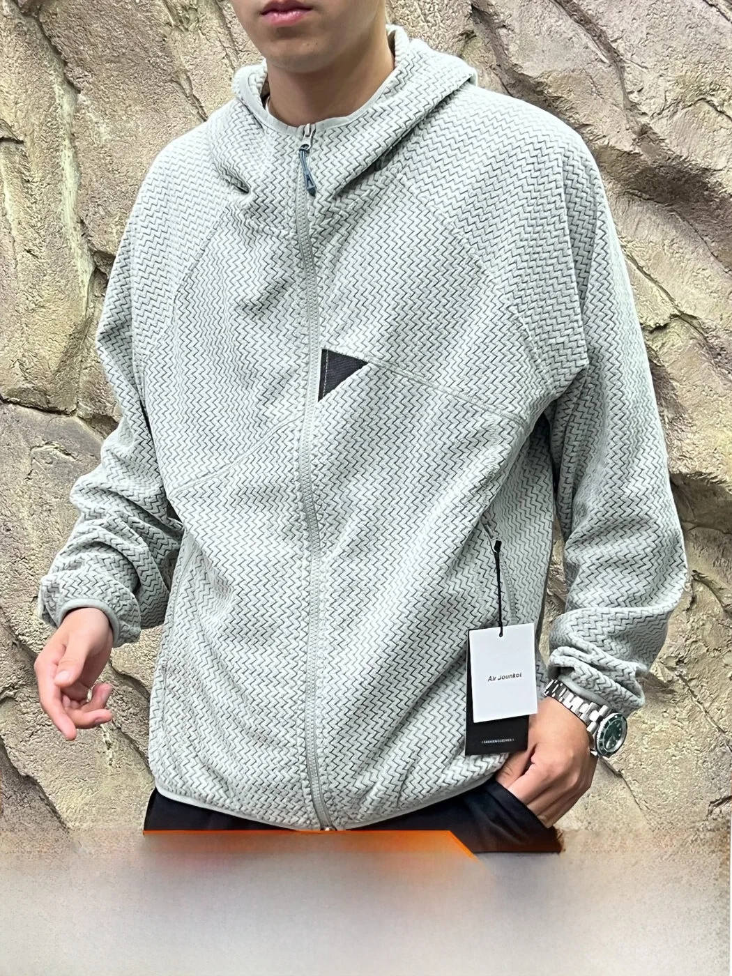 Dynamic Warm Fleece Jacket Outdoor Mountain Climbing Casual Commuting Unisex Lightweight Wave Texture Breathable Hoodie