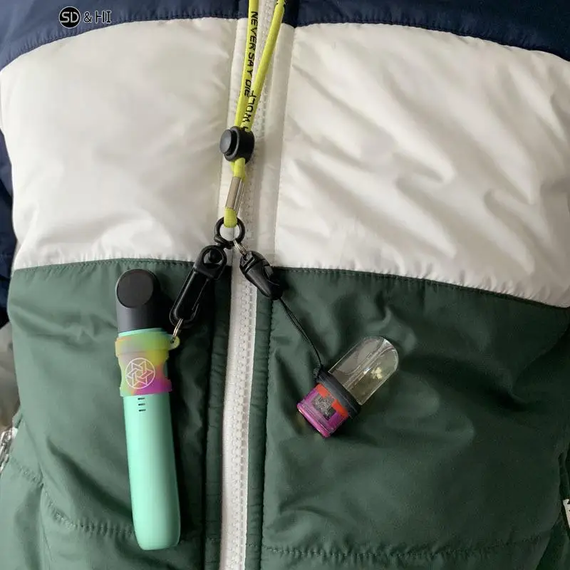 Portáteis Anti-Lost Colar Lanyards, Anti-Drop cigarro Silicone Rubber Ring Rope, Pen Lanyard Holder com Soft Hoop