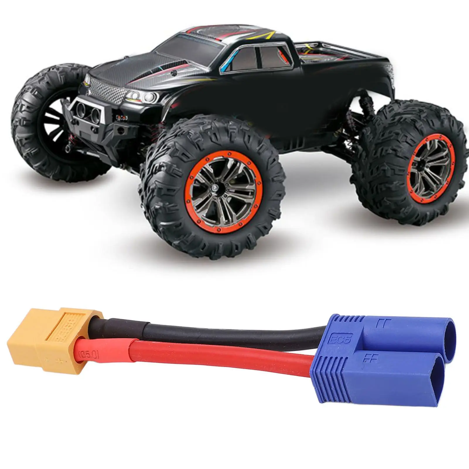 Conector RC Cable de silicona suave flexible XT60 hembra a EC5 Cable conector macho para RC coche avión barco modelo XT60 conector