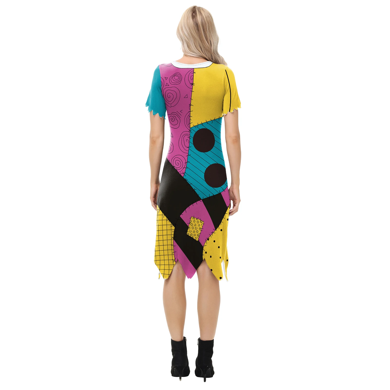 Halloween Anime Movie Sally Cosplay Costume For Women Christmas Dresses Carnival Party Bodysuits Dress Up Female Women Leggings - view 5