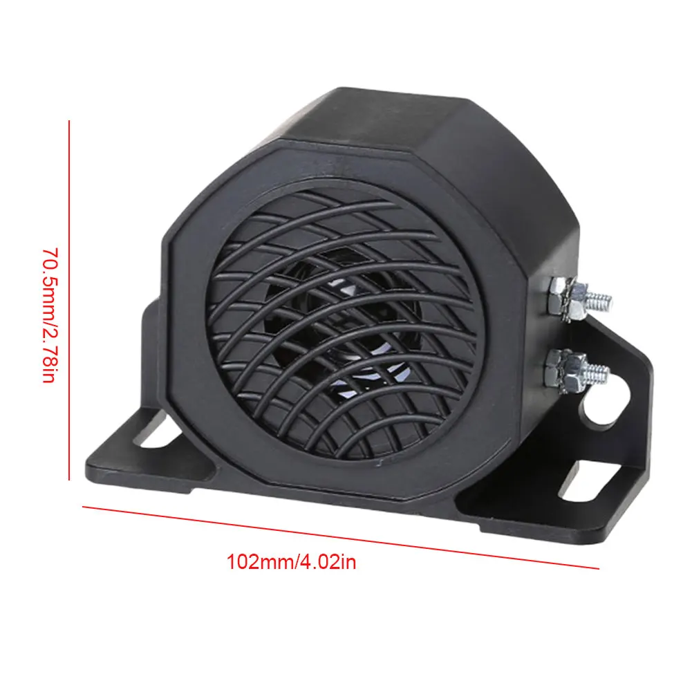 Alarma de advertencia de sonido de respaldo de decibelios de 12-60V, alarma de camión de bocina de coche impermeable IPX6 para recordatorio de marcha atrás de vehículo