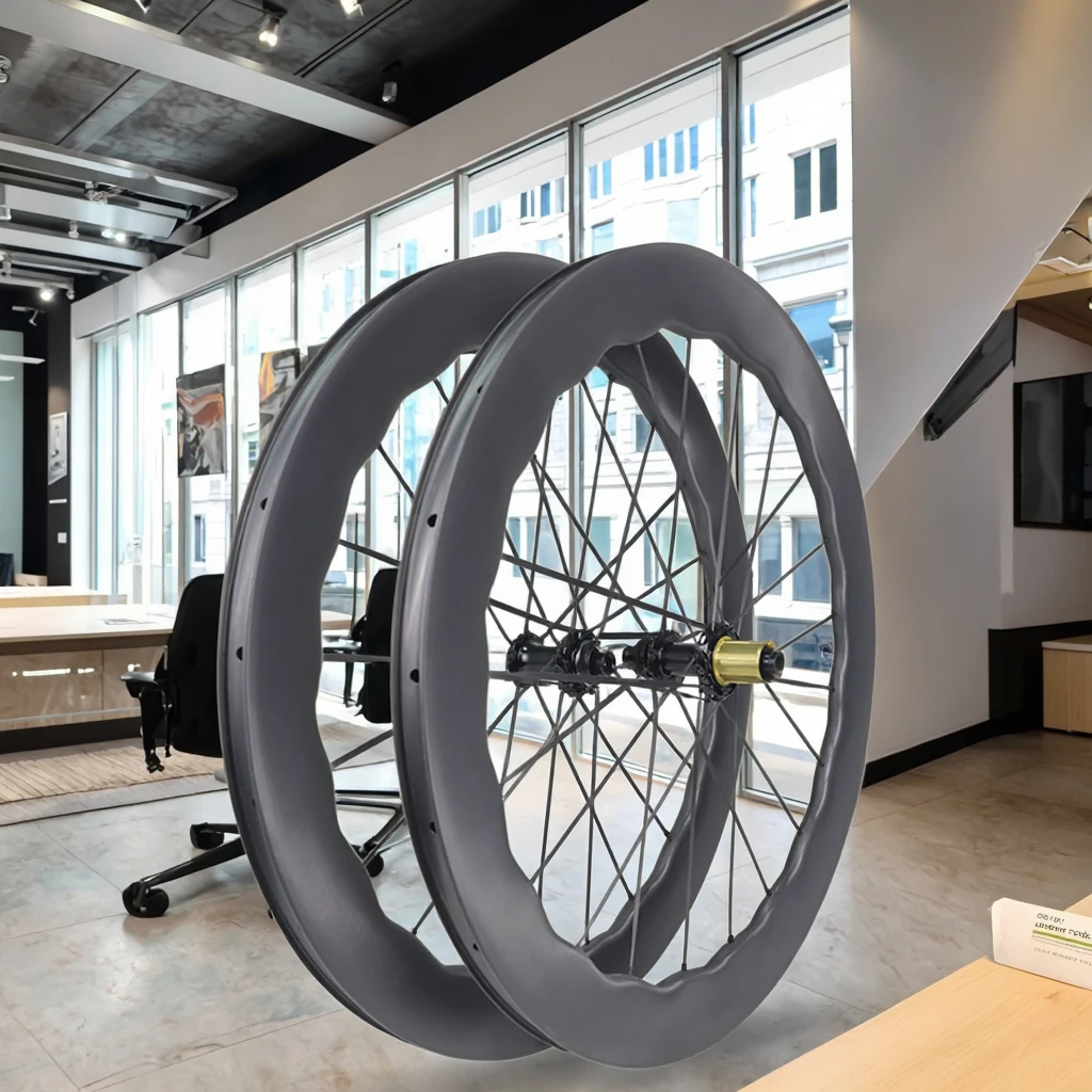 

700c Aero Carbon Wheels, 60/65mm deep anti-scratch carbon fiber rim, stylish disc brake road bike cycling wheel parts
