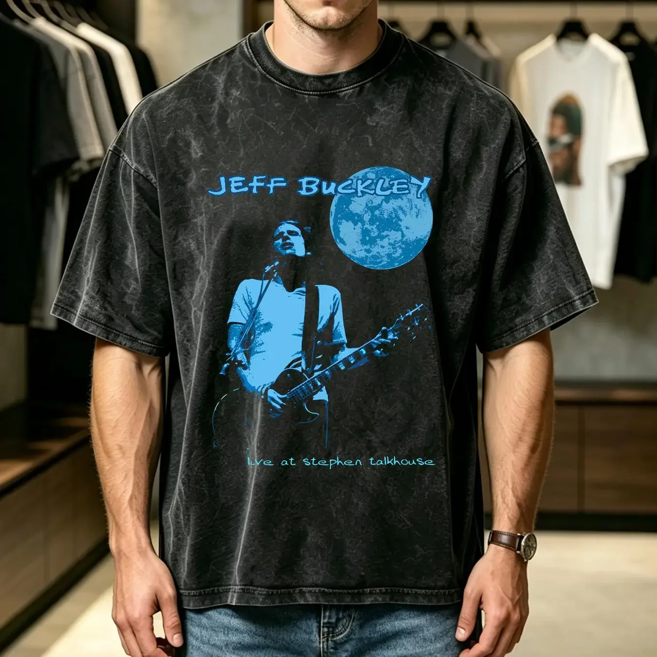 washed T Shirt New Jeff Buckley 1994 Tour Men All Size S 5XL LL07 vintage Washed Comfortable fashion Top For Everyday Wear