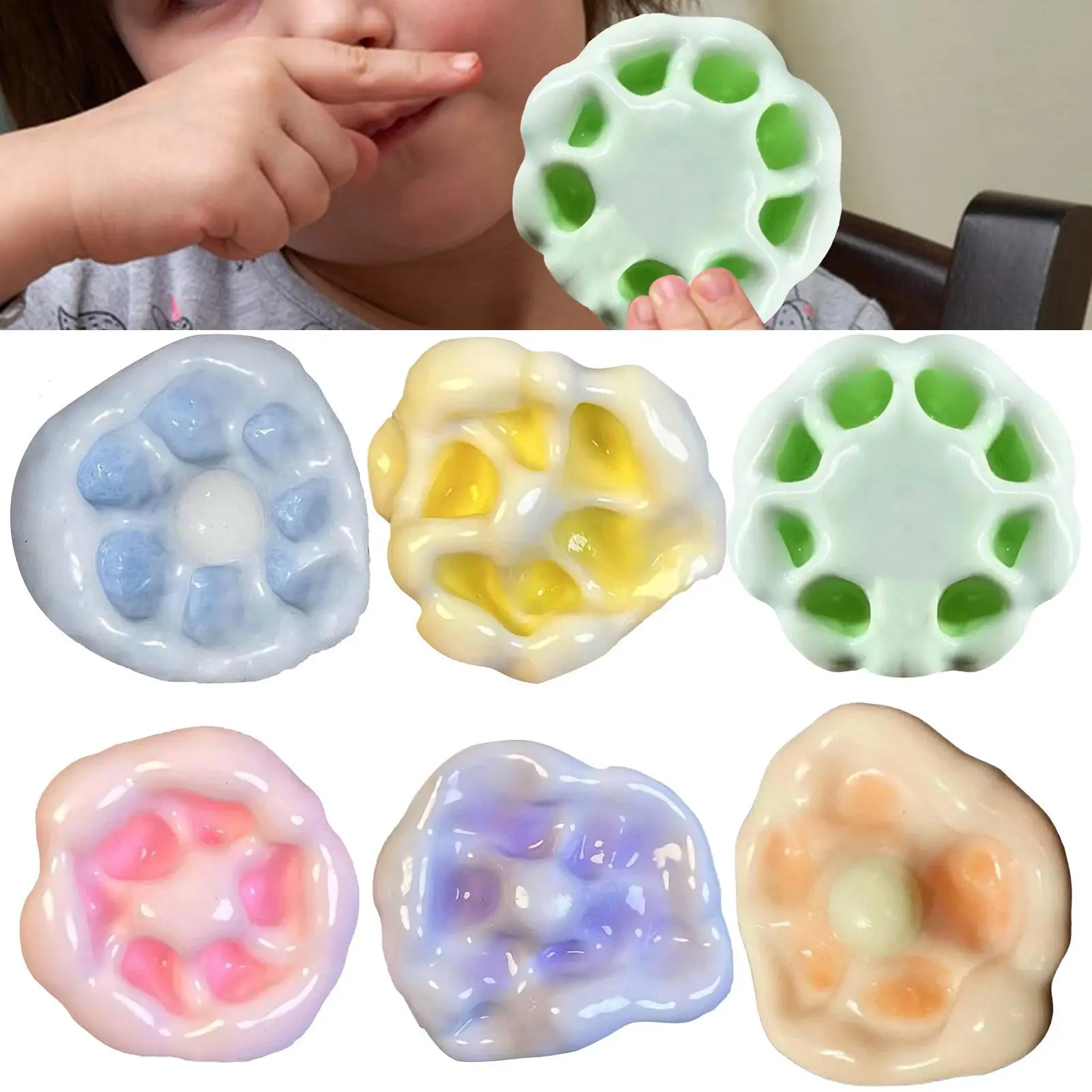 Stressspielzeug, formbarer sensorischer Stressball, sensorisches Spielzeug, Klebreis, Desktop-Dekoration für den täglichen Gebrauch, Erwachsene, Kinder, Arbeit, Studium, Reisen