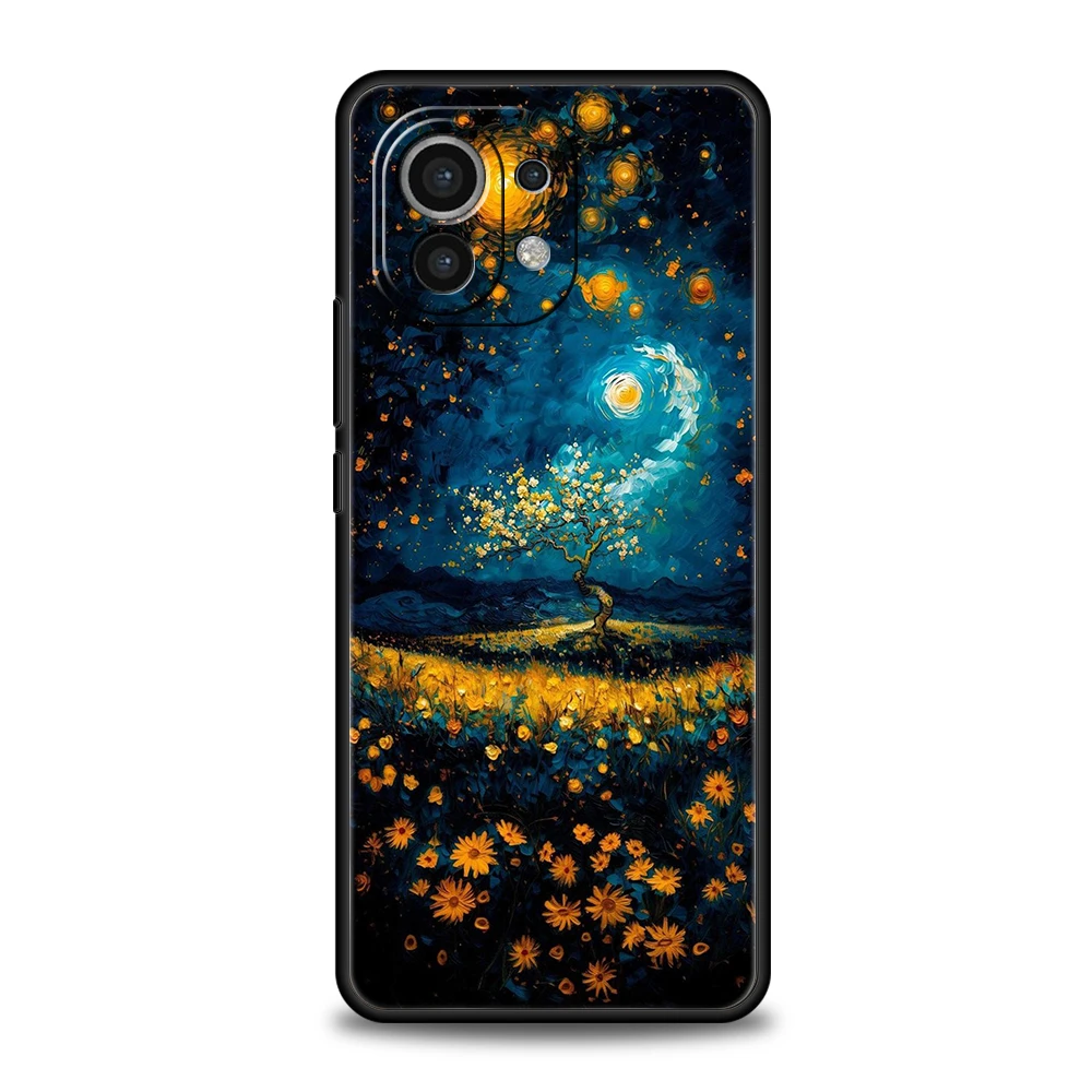 Van Gogh Sternenhimmel Kunst Handyhülle für Xiaomi 15 14 13 12 Lite 14T 13T 12T Pro Poco X7 X6 X5 X4 X3 NFC F7 Ultra F6 Pro Cover
