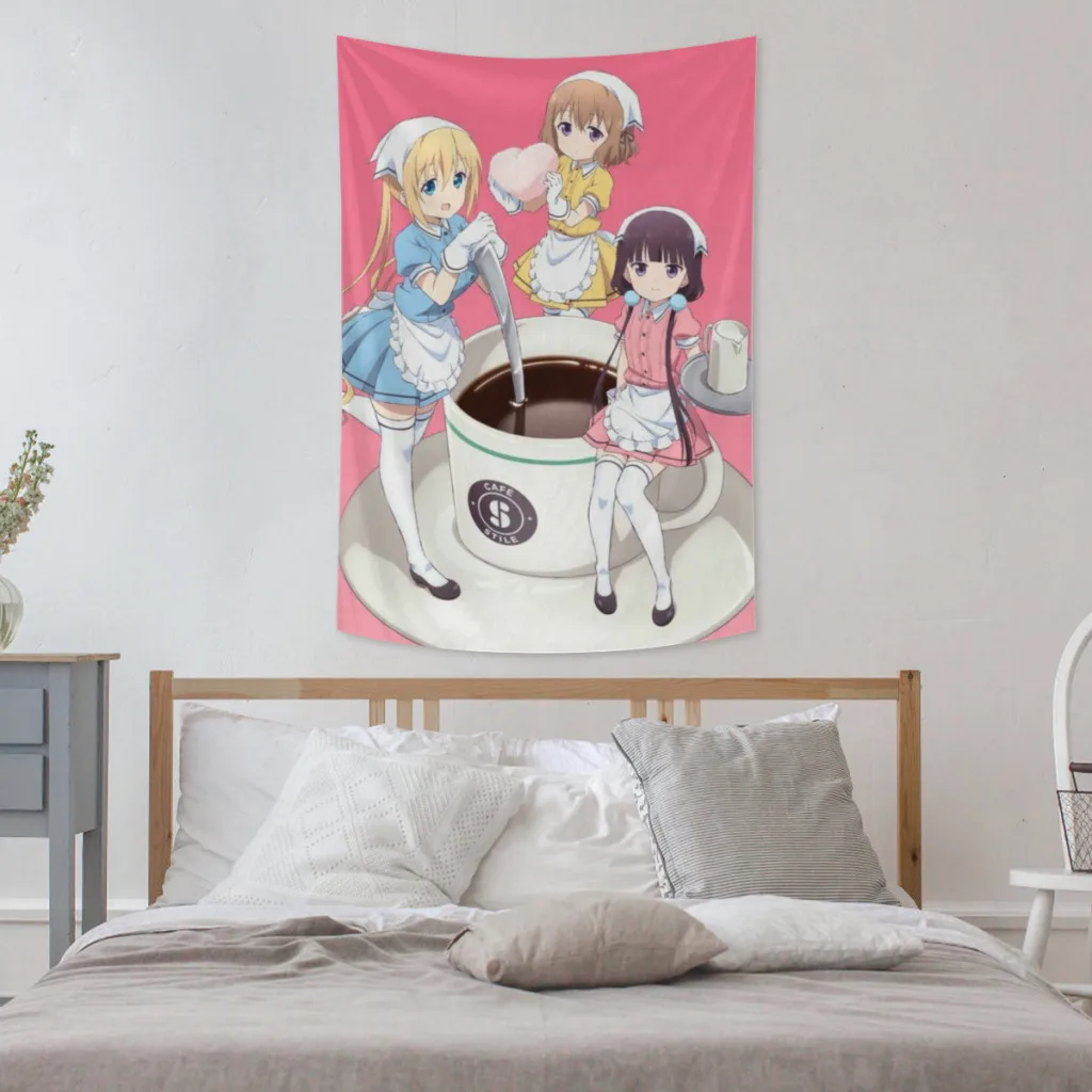 Cute Comic Blend·S Hinata Kaho Fabric Tapestry    for Wall Bedroom Room Decorating Items